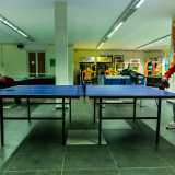 ...e dei tavoli da ping-pong sul quale sono impegnati due trentenni